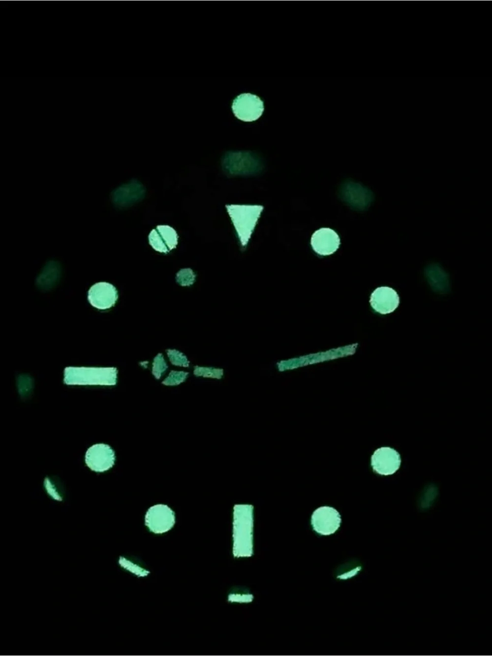 Custom Seiko Black Automatic Date Mod Watch Sub Lume Silver Jubilee Steel